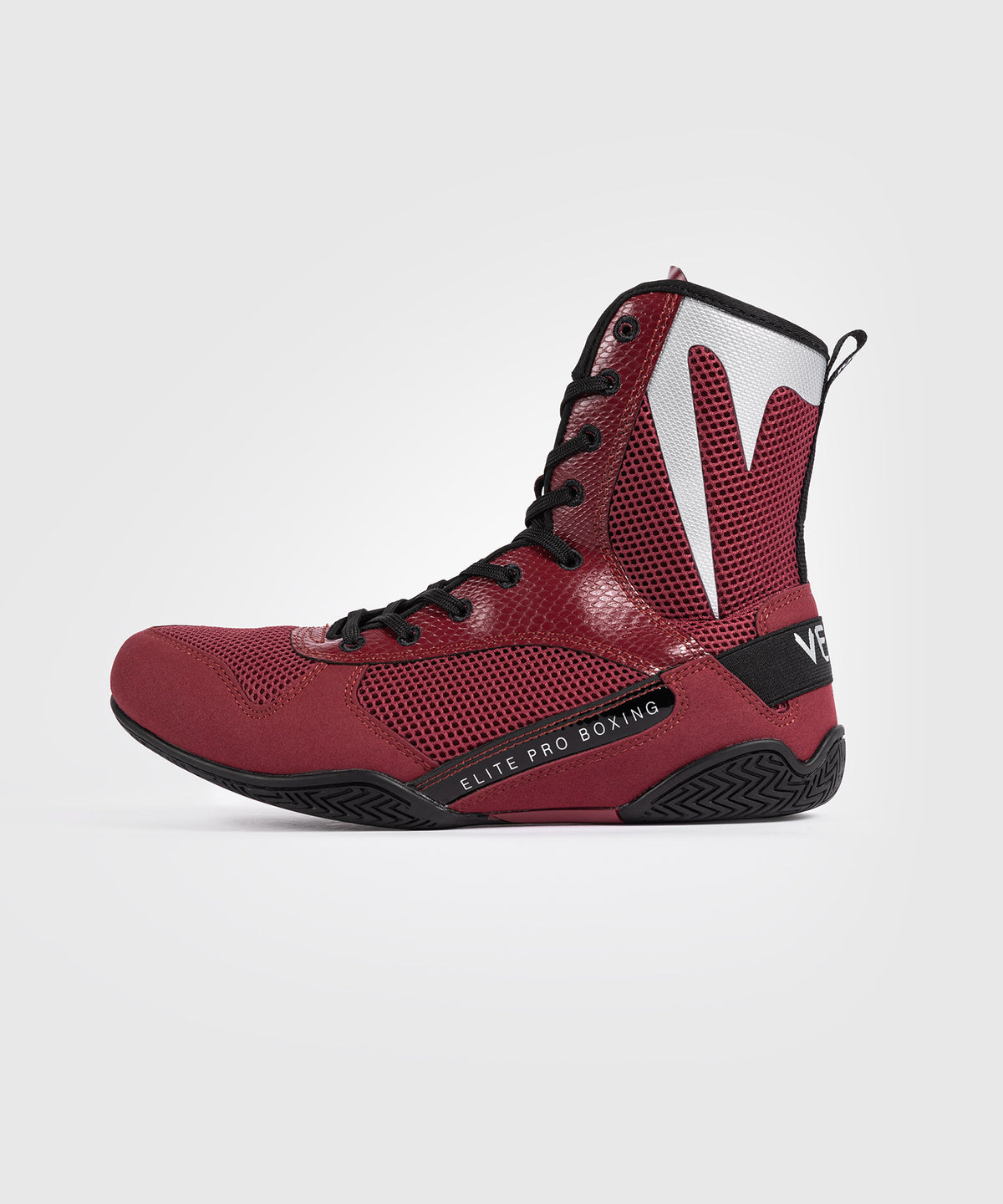 Venum Elite Scarpe da Boxe - Borgogna/Argento