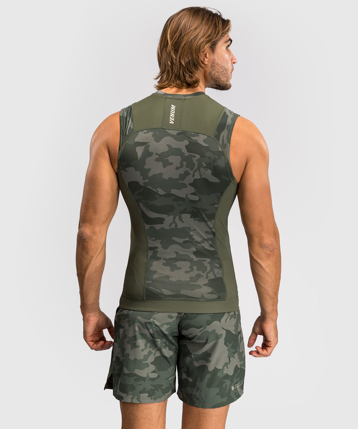 Rashguard sans Manches Venum G-Fit Air pour Hommes - Camo Militaire