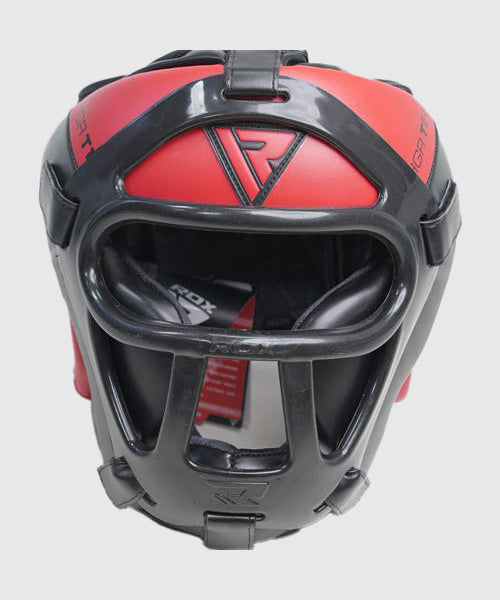 Casque de Boxe RDX grille Sports Zero impact - Noir/Rouge