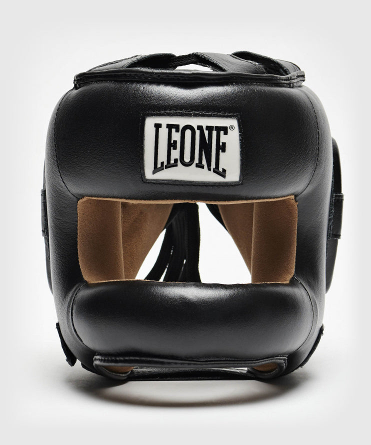 Leone Protection Casco de Boxeo con Barra - Negro
