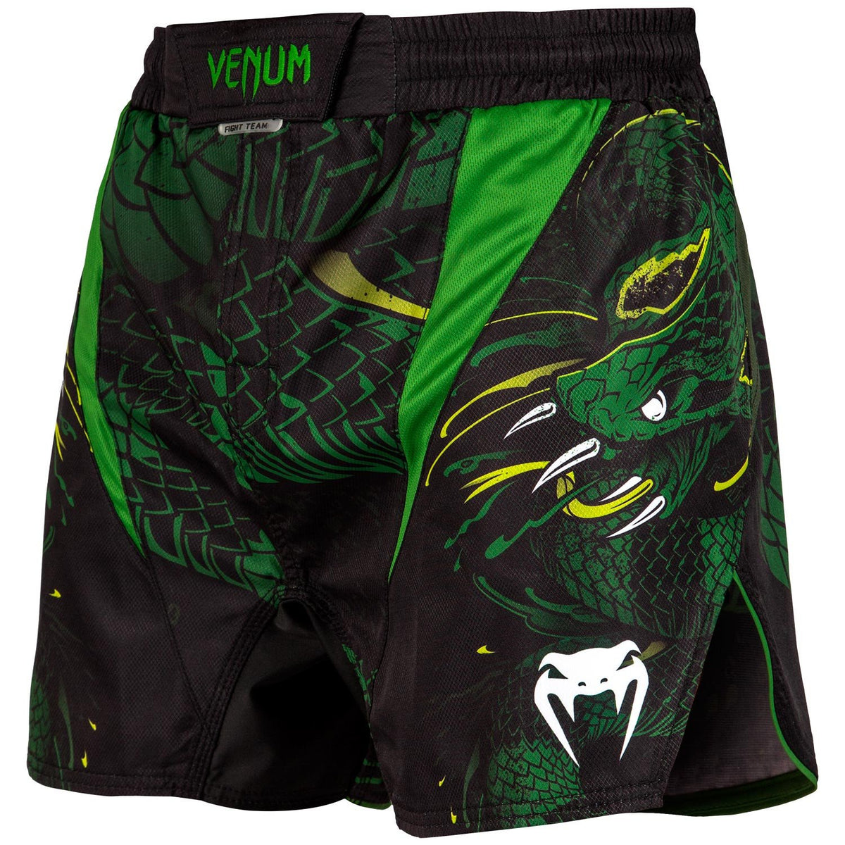 Fightshort court Venum Green Viper - Noir/Vert