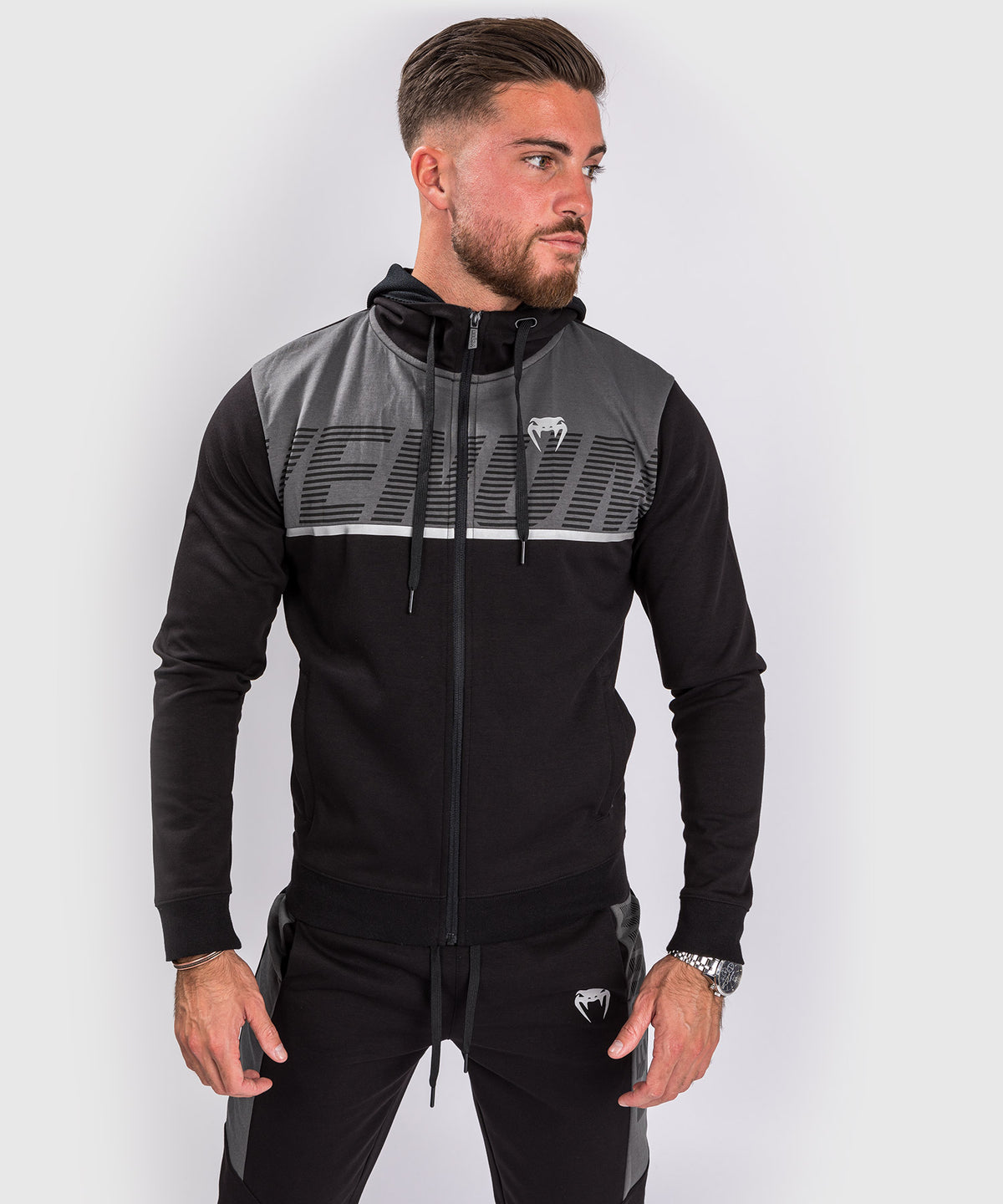 Sweatshirt Zippé Venum Laser ZX - Noir/Gris