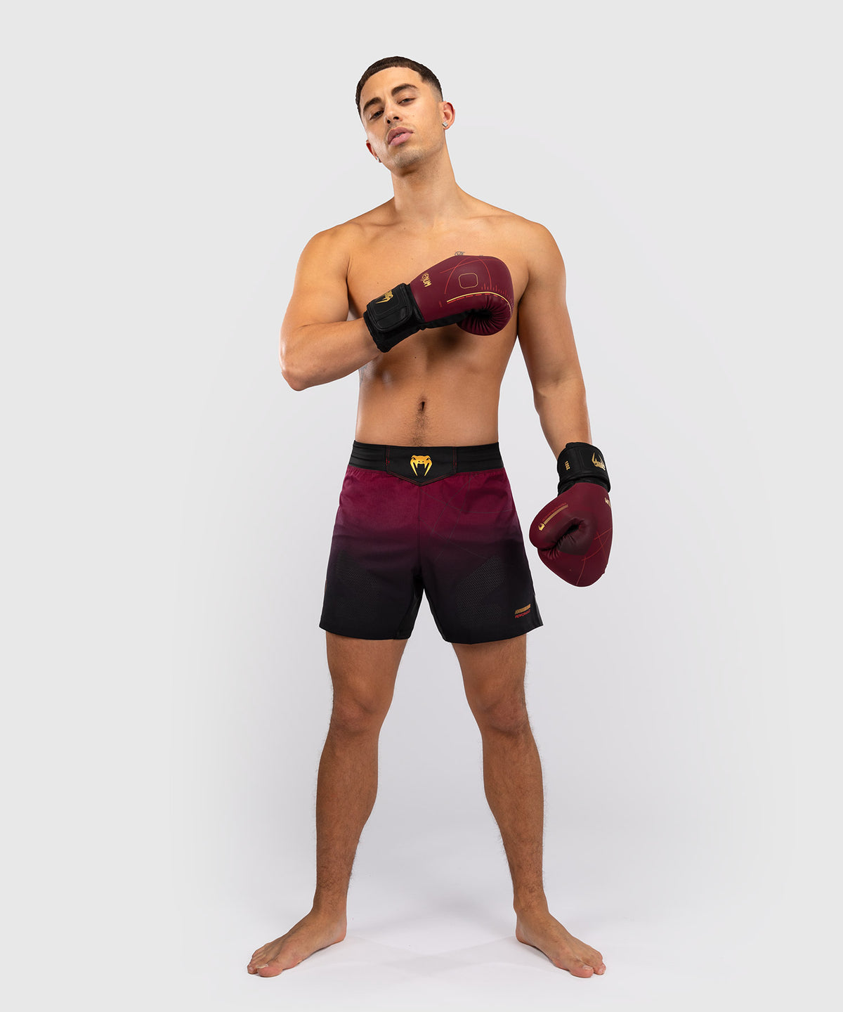 Short de Combat Venum Tactical XT- Noir/Bordeaux/Or