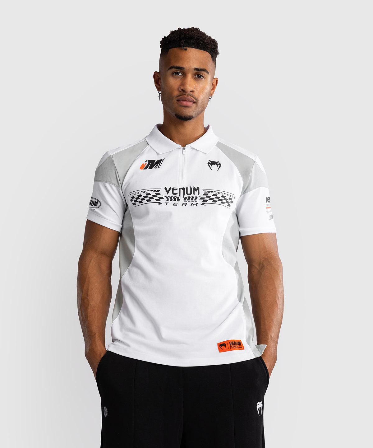 Venum Motorsport Polo de Algodón - Blanco Nieve