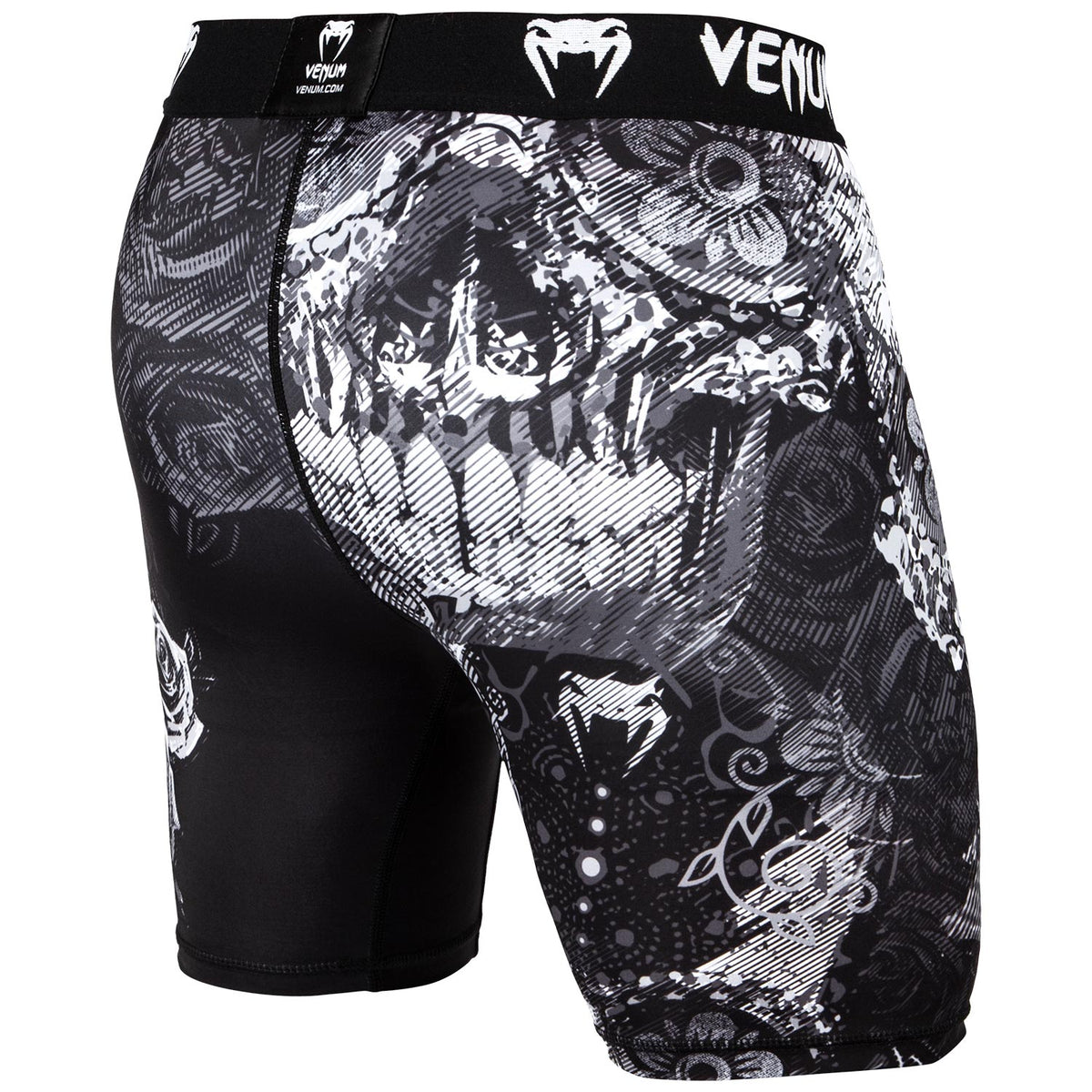 Venum Santa Muerte 3.0 Compression Shorts - Black/White