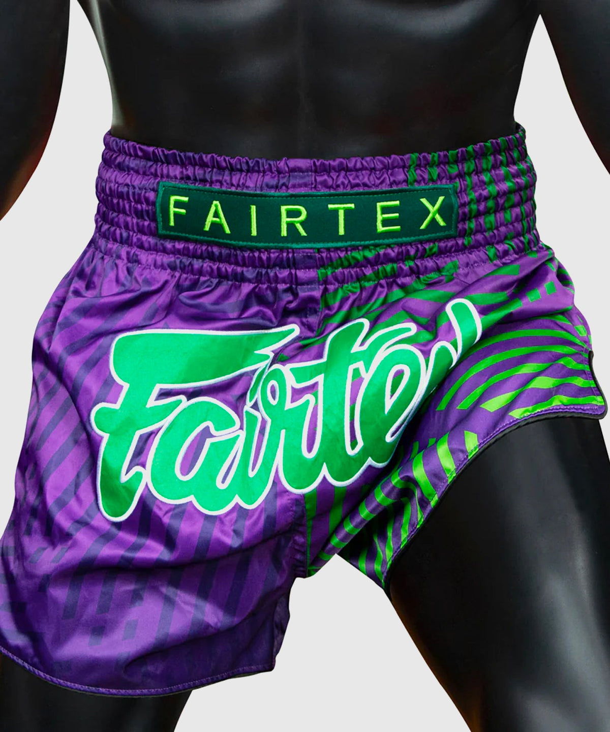 Short de Muay Thai Fairtex Racer - Violet/Vert