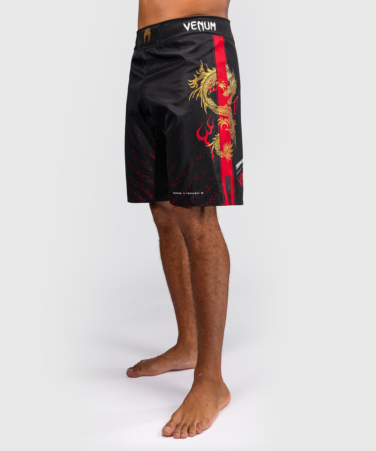 Venum x TEKKEN 8 - Marshall Law Fight Shorts - Black/Red/Gold