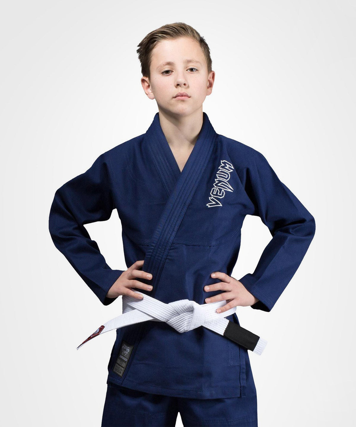 Venum Contender Kids BJJ Gi (Free white belt included) - Navy blue