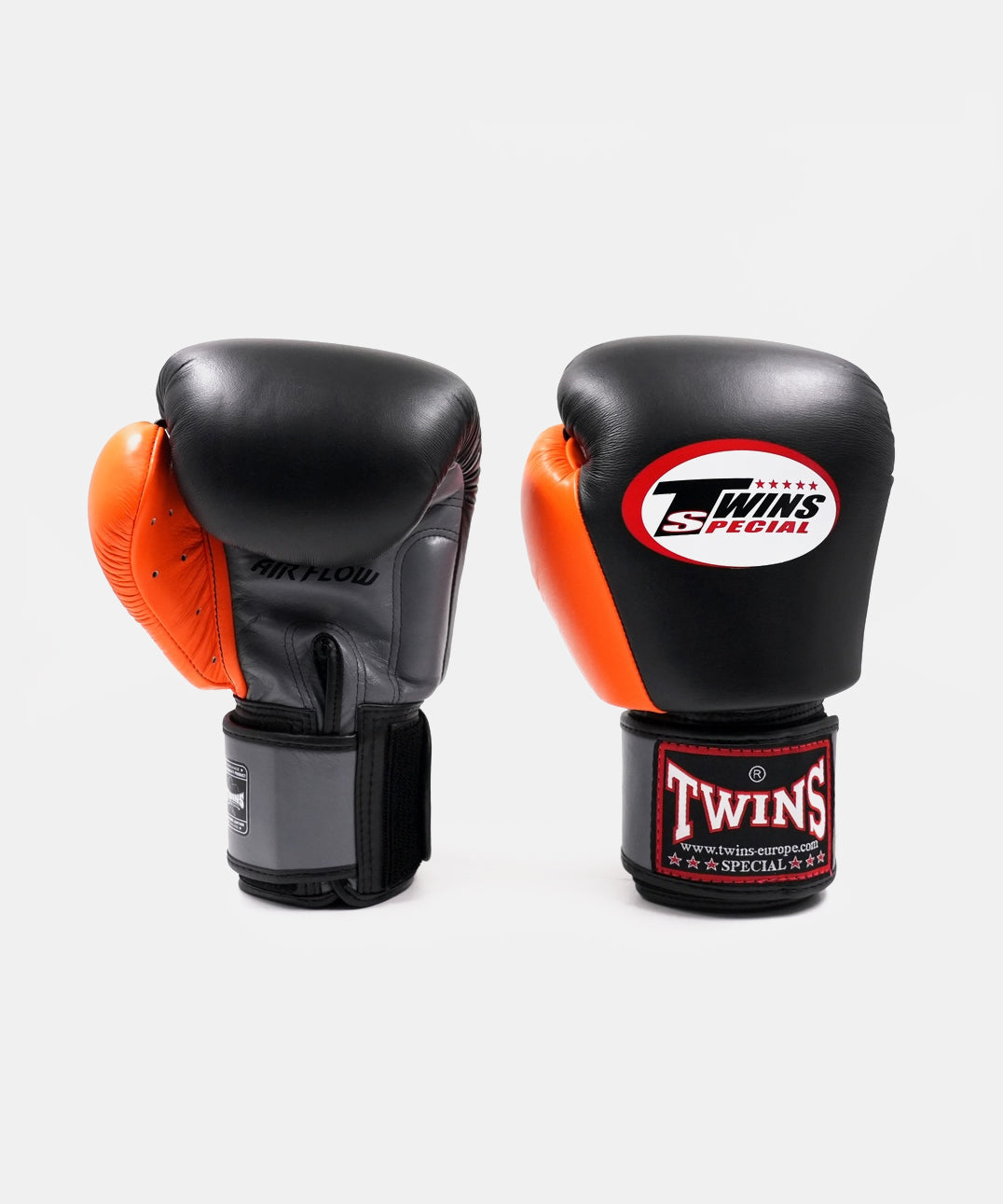 Twins BGVL3 Air Guantoni da Boxe - Nero/Arancione/Grigio