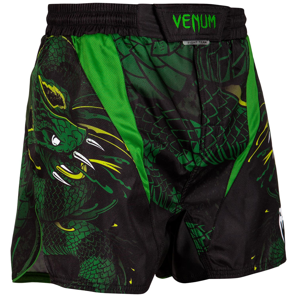Fightshort court Venum Green Viper - Noir/Vert