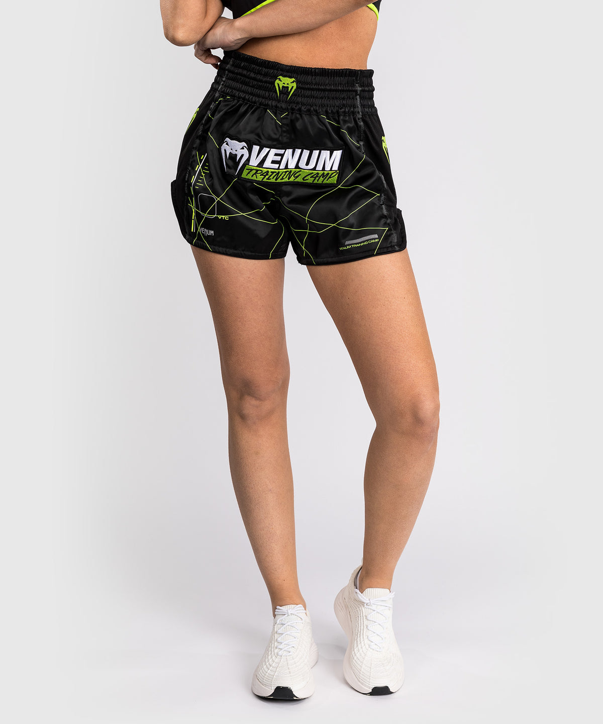 Short de Muay Thai Venum Training Camp 4.0 - Noir/Vert Fluo