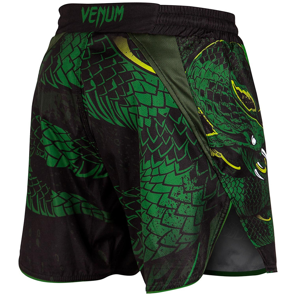 Fightshort court Venum Green Viper - Noir/Vert