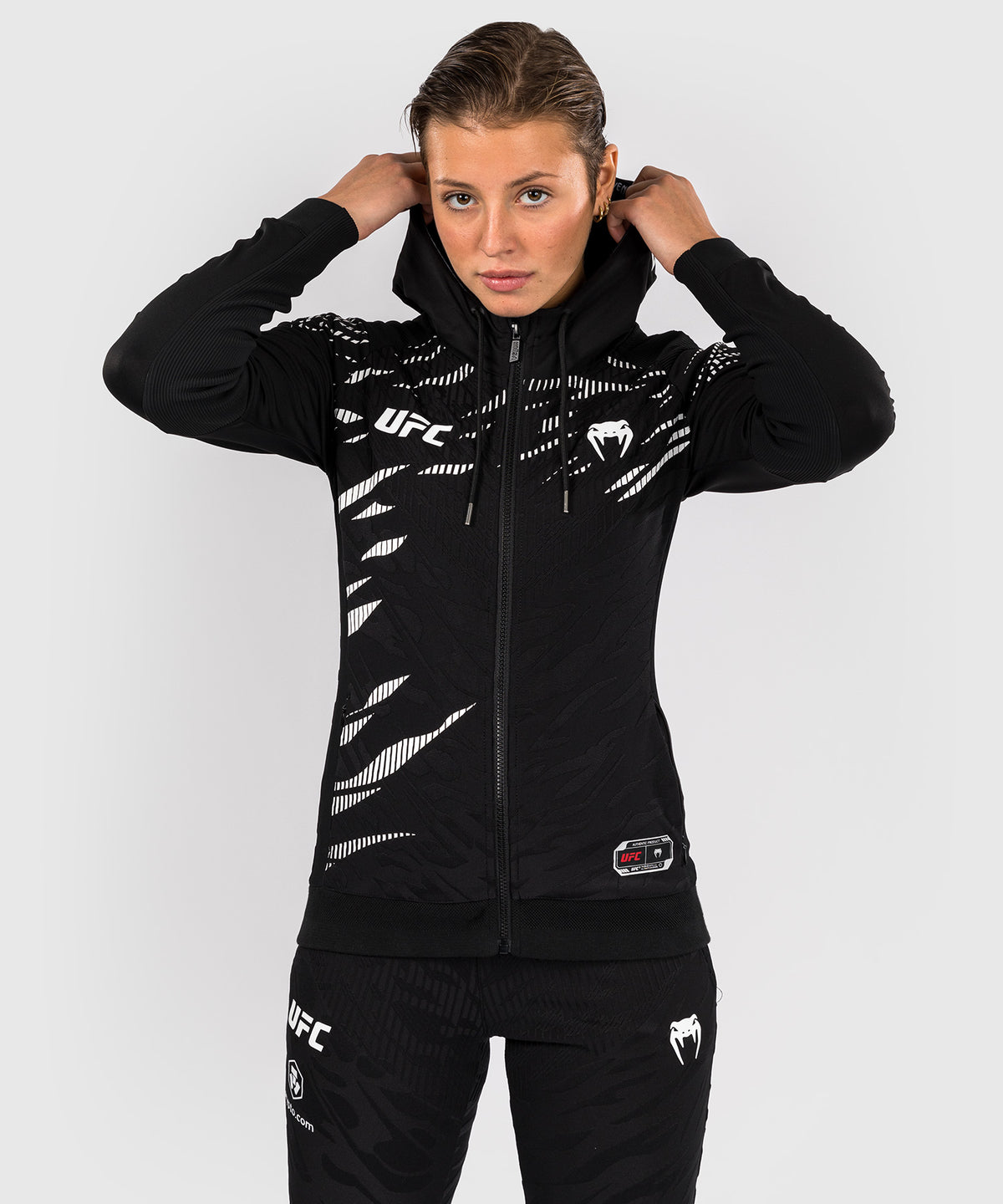 Sweatshirt à Capuche pour Femmes UFC Fusion by Venum Authentic Fight Night - Noir