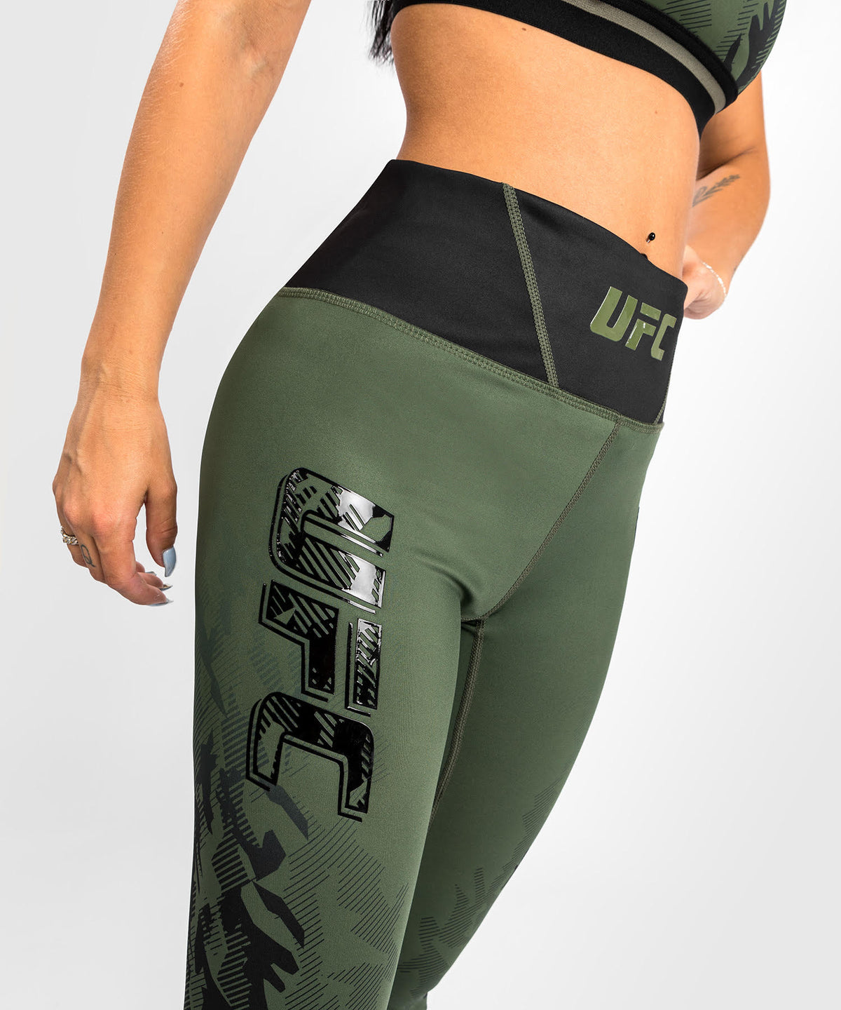 Leggings Femme UFC Venum Authentic Fight Week - Kaki