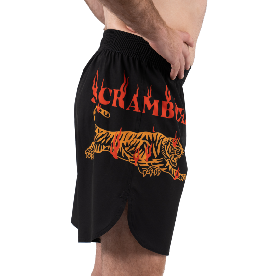 Short de MMA Scramble Burning Tiger - Noir