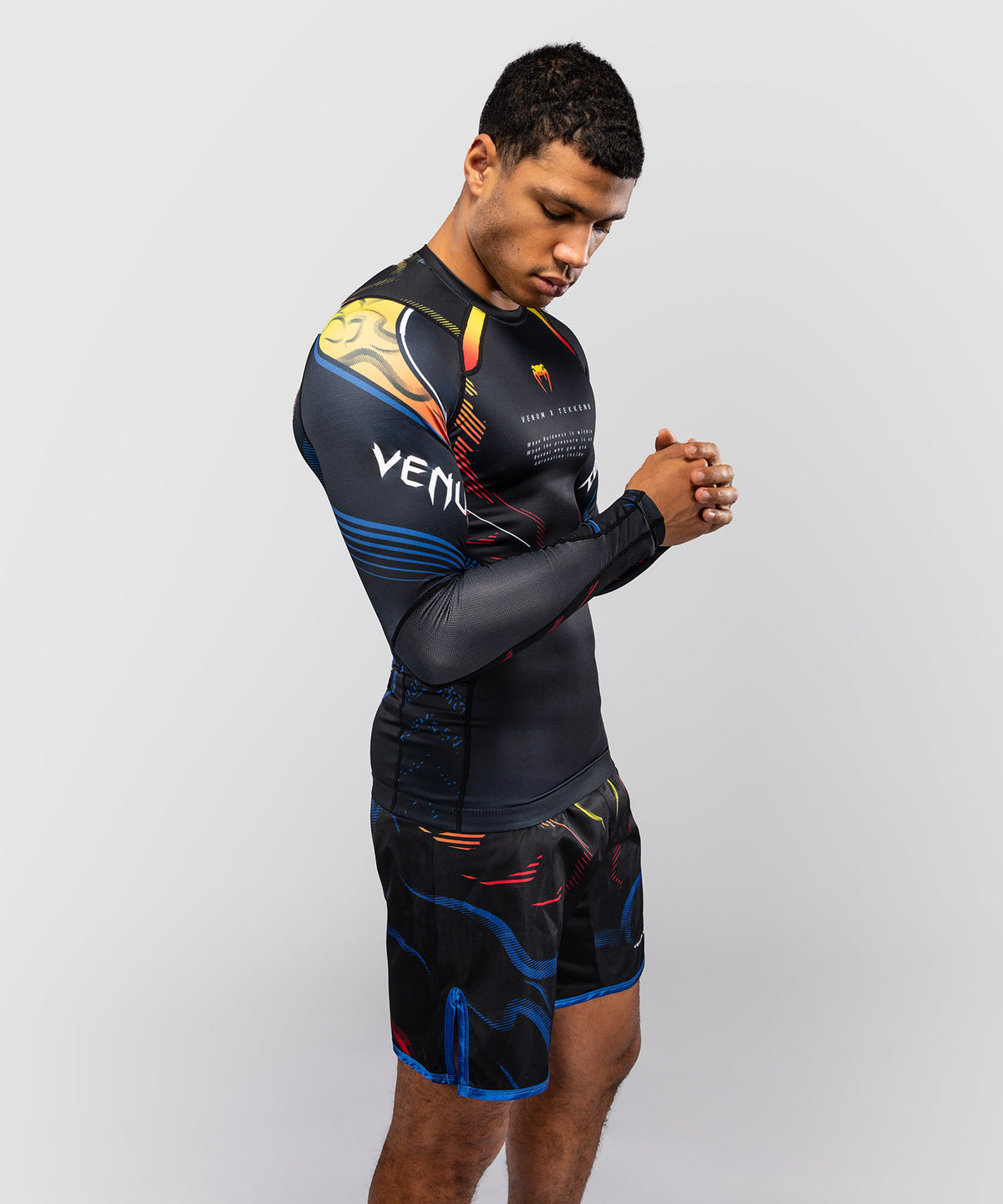 Venum x TEKKEN 8 Rashguard Manga Larga Yoshimitsu - Negro/Naranja