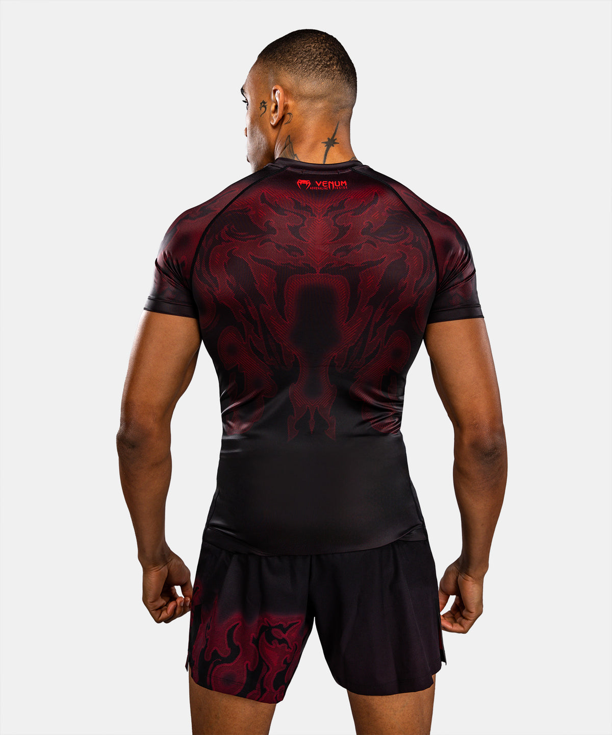 Venum Spectre Kurzarm Rashguard – Schwarz/Rot