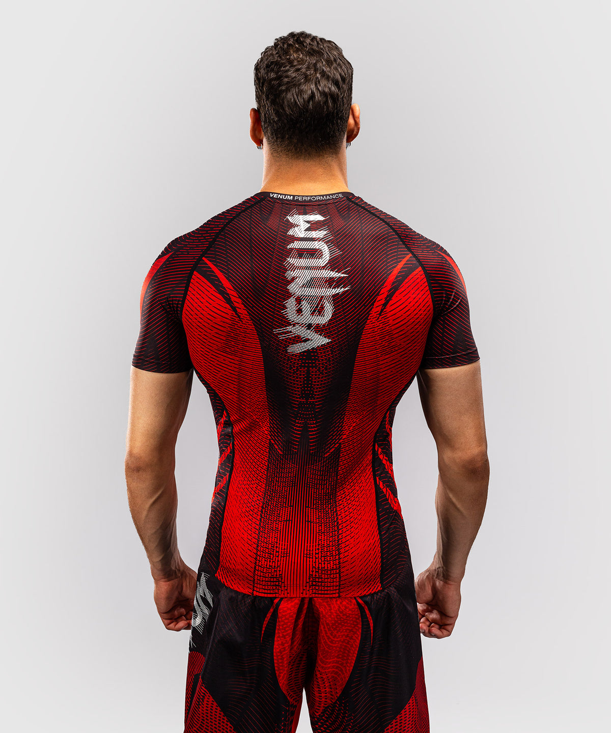 Rashguard à Manches Courtes Venum Galactic 3.0 - Rouge/Argent