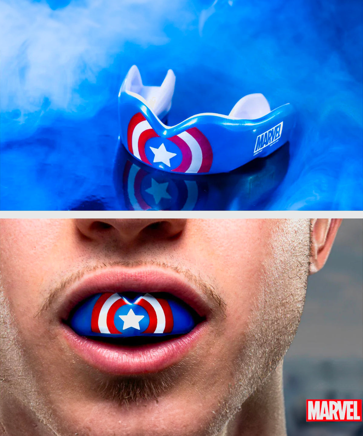 Safejawz Marvel - Captain America Paradenti - Blu