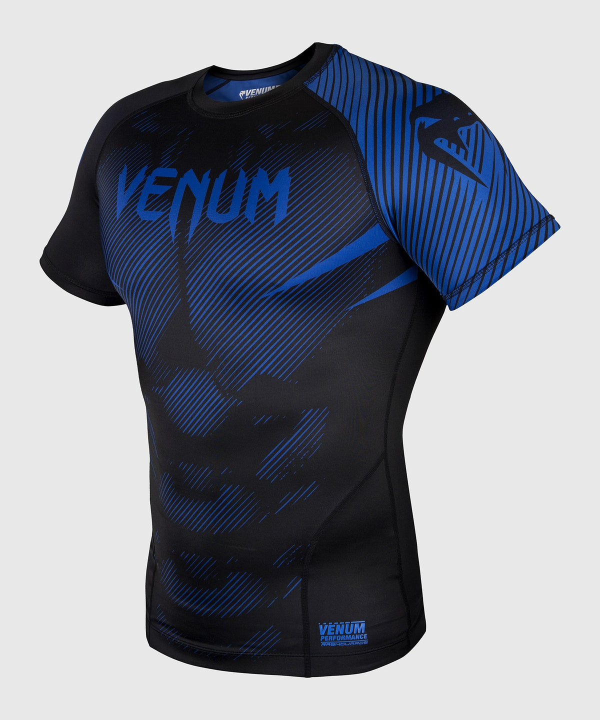 Rashguard Venum NoGi 2.0 - Manches courtes Approuvé IBJJF - Noir/Bleu