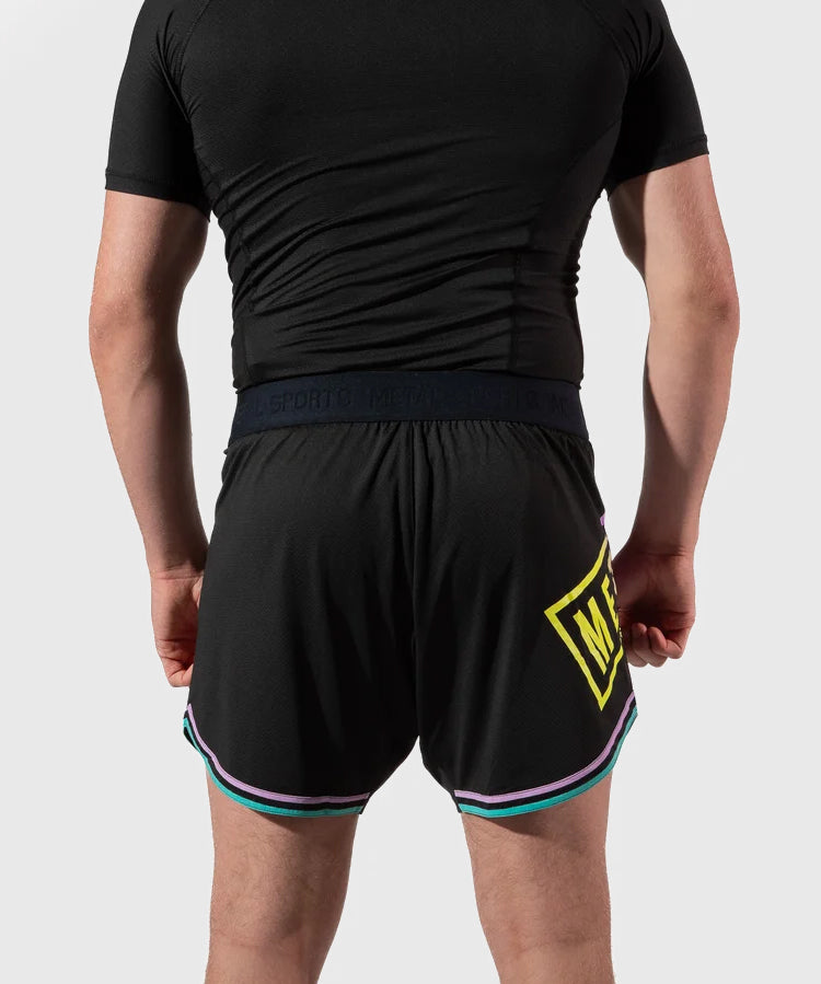 Metal Boxe Post Cutting Treats Fightshorts - Schwarz