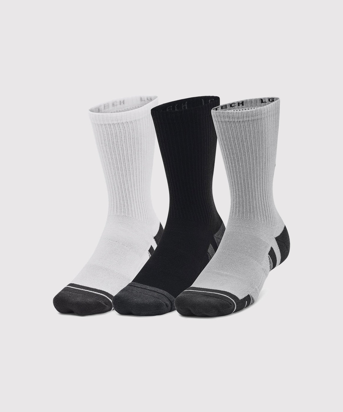 Lot De 3 Paires De Chaussettes Hautes Under Armour Ua Performance Tech - Blanc/Noir/Gris