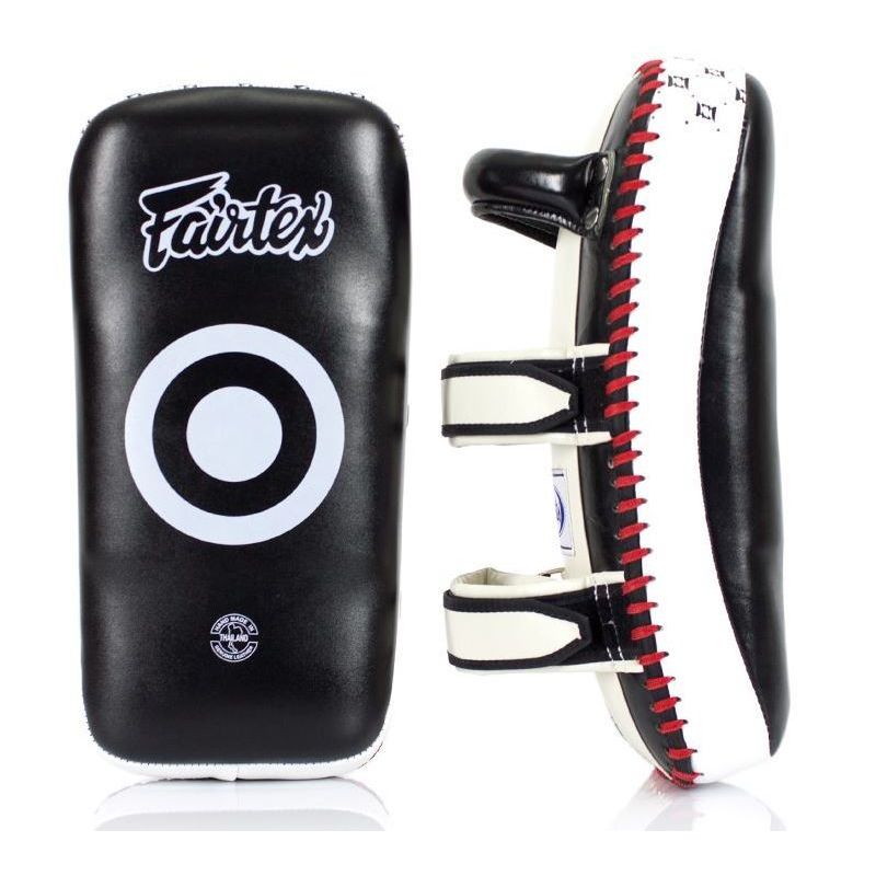 Fairtex Leather Thai Pads - White/Black - Sold individually