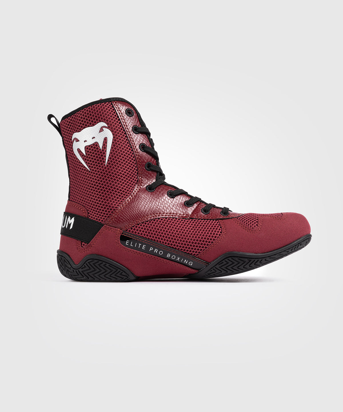 Venum Elite Scarpe da Boxe - Borgogna/Argento