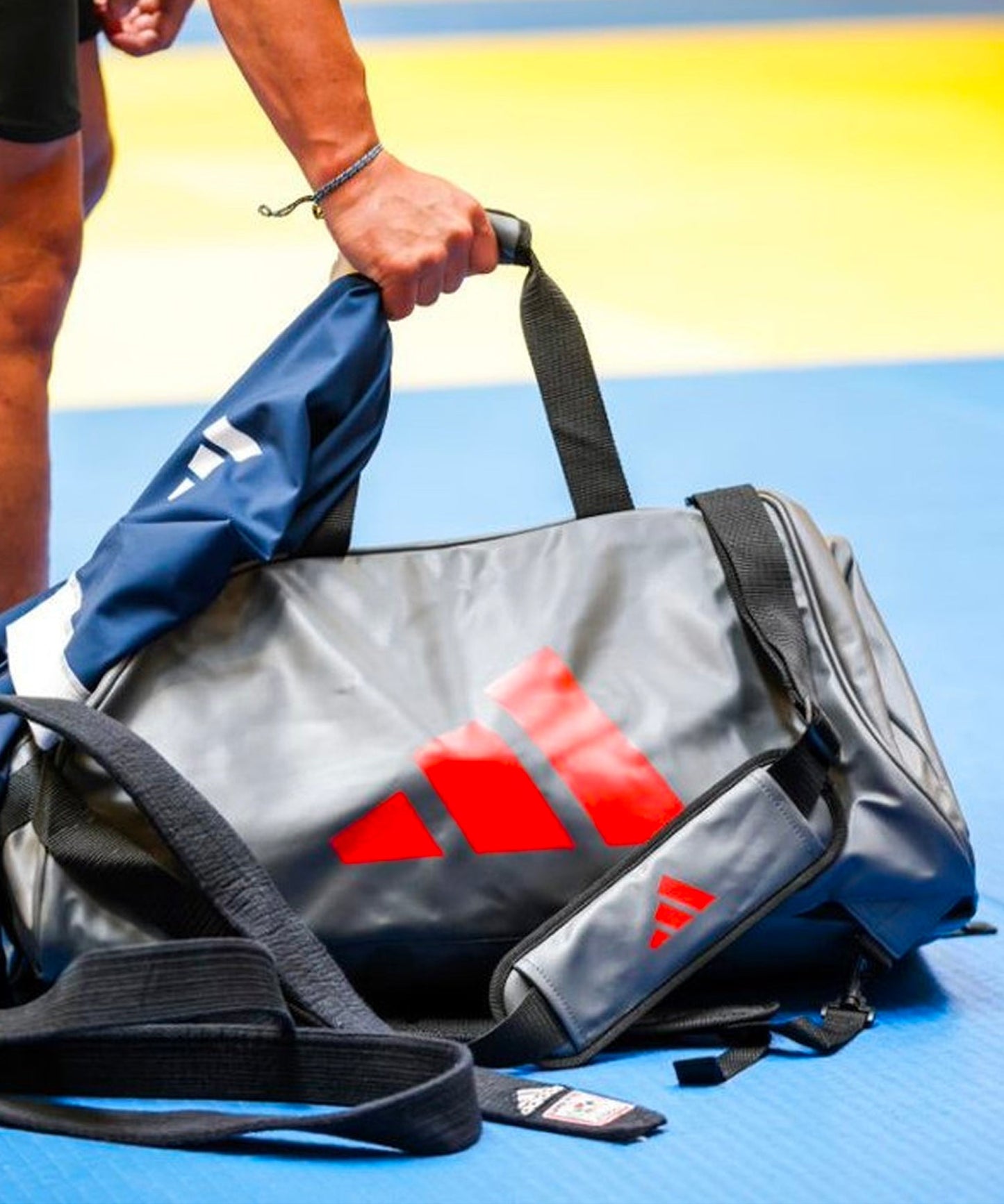 Adidas 2 in 1 Classic Sports Bag - Grey/Red