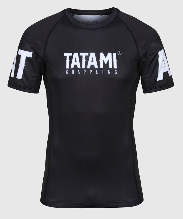 T-Shirt De Compression Tatami Fightwear Raven Manches Courtes - Noir