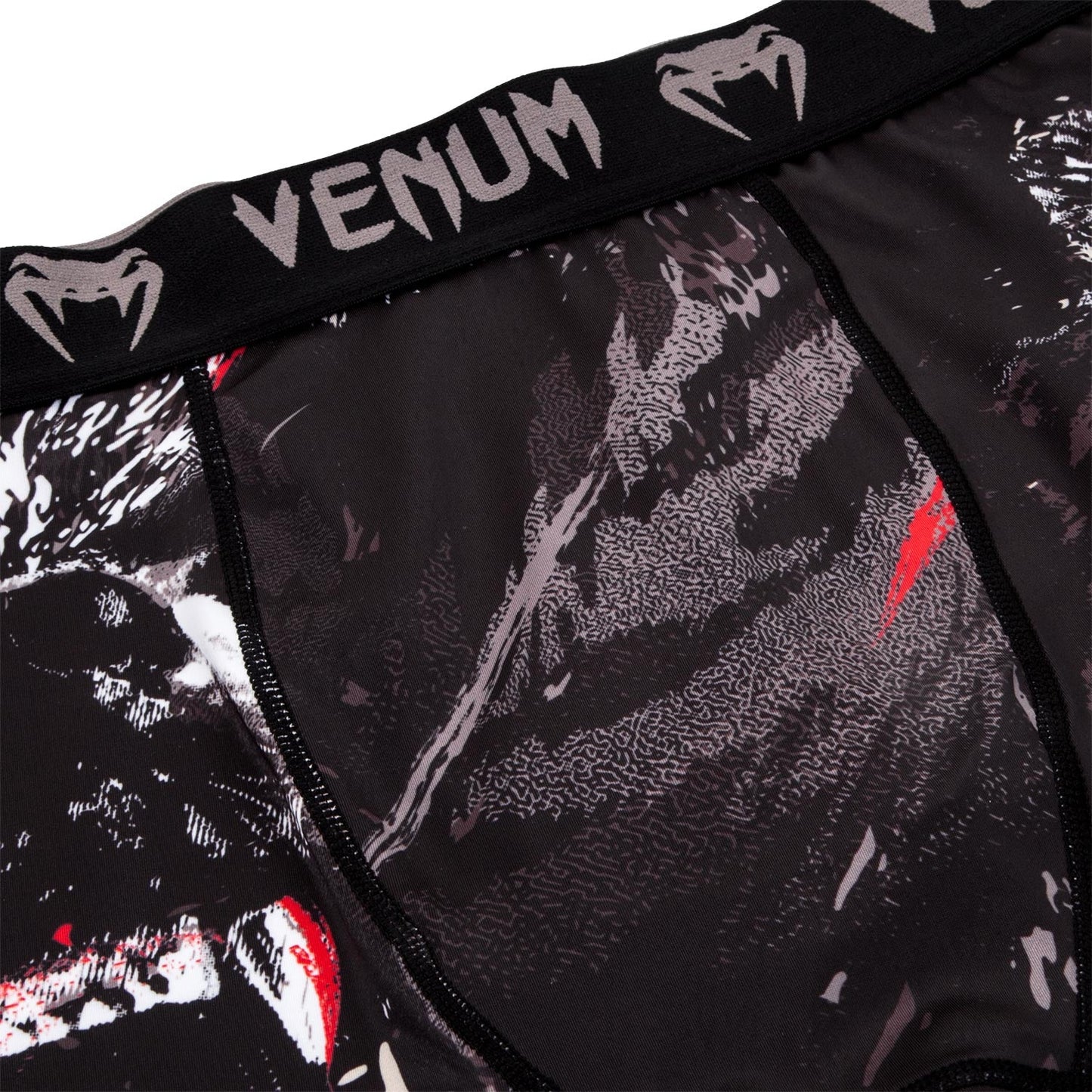 Short de compression Venum Grizzli - Noir/Blanc