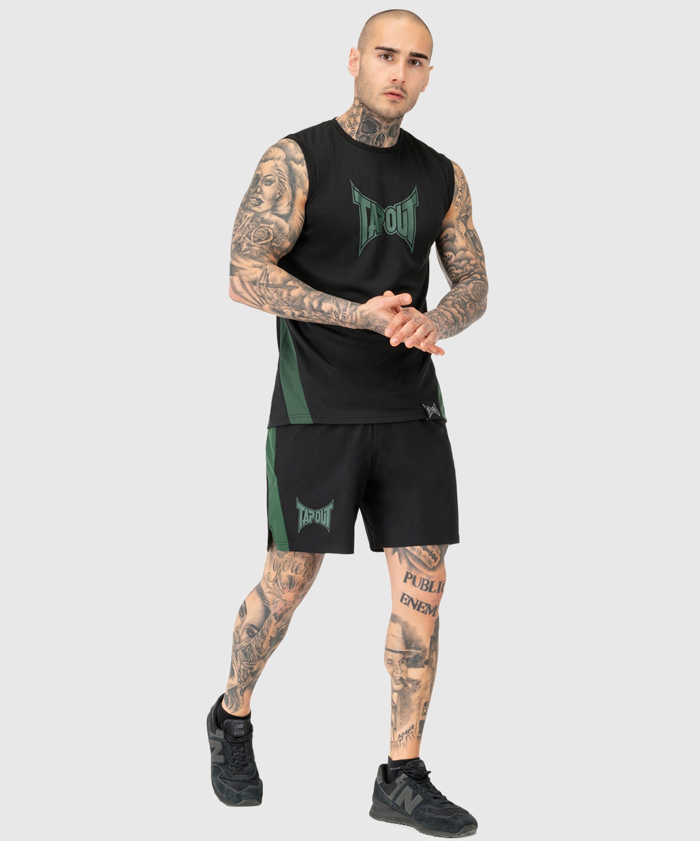 Tapout Training Fightshorts - Nero/Verde