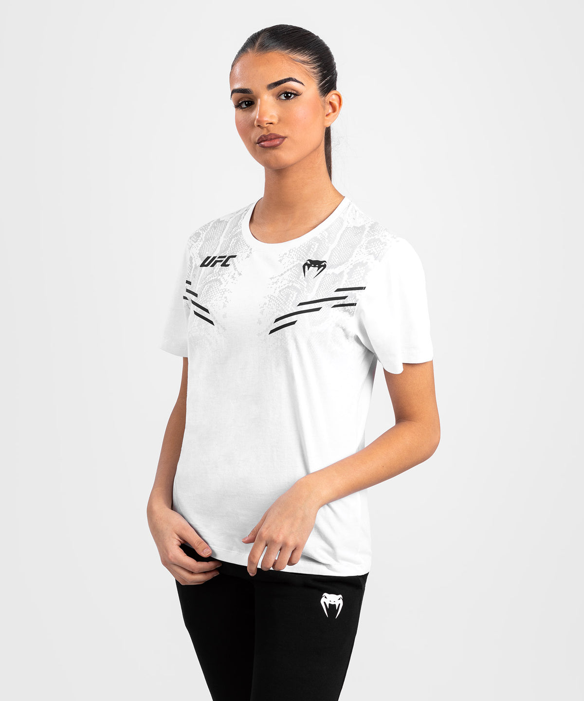UFC Adrenaline by Venum Replica Kurzarm-T-Shirt für Frauen - Weiß