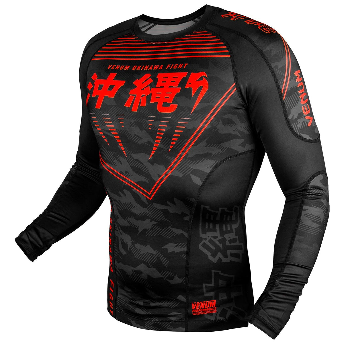 Rashguard Venum Okinawa 2.0 - Long Sleeve - Black/Red