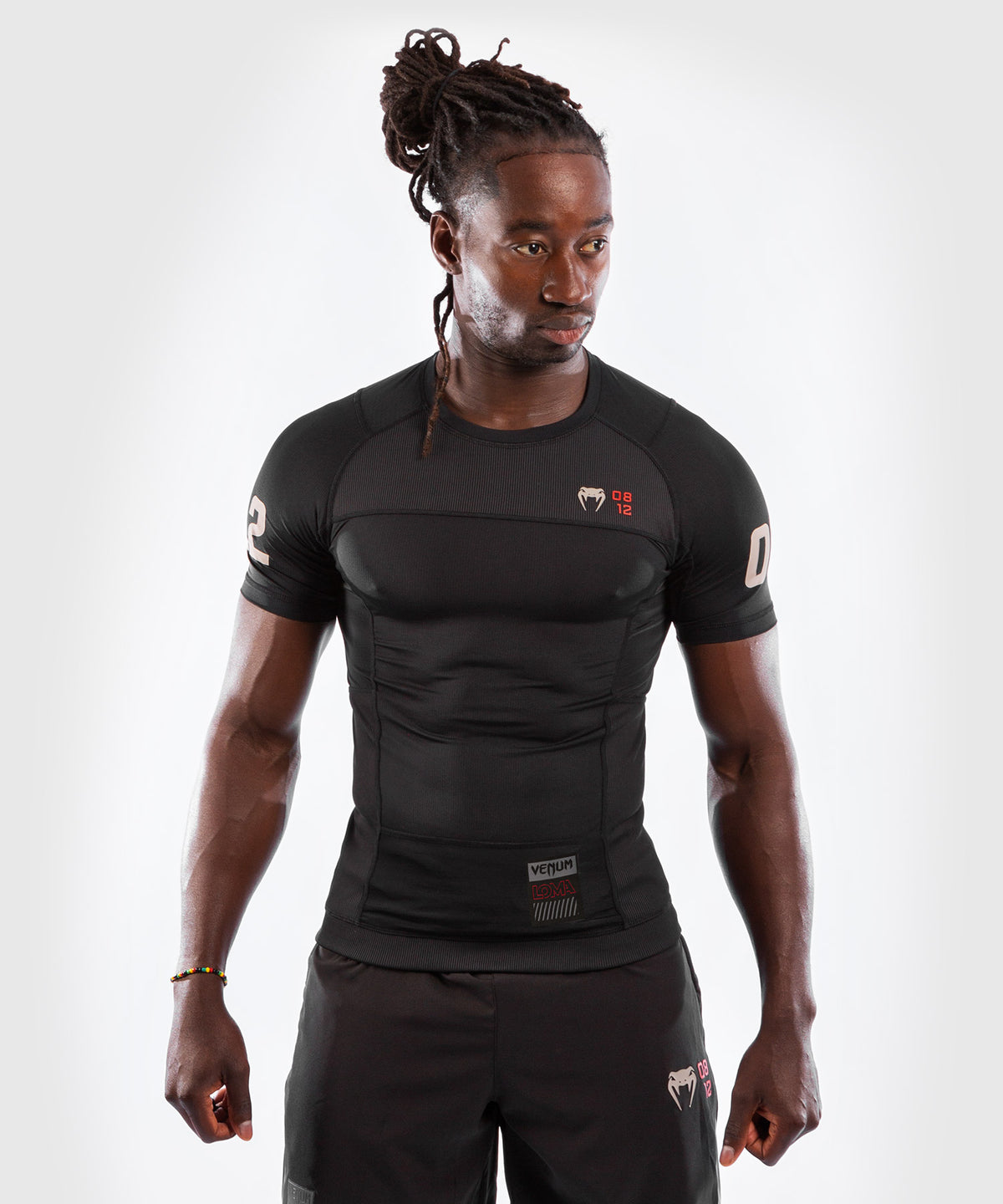 Venum Loma 08-12 Kurzarm-Rashguard - Schwarz