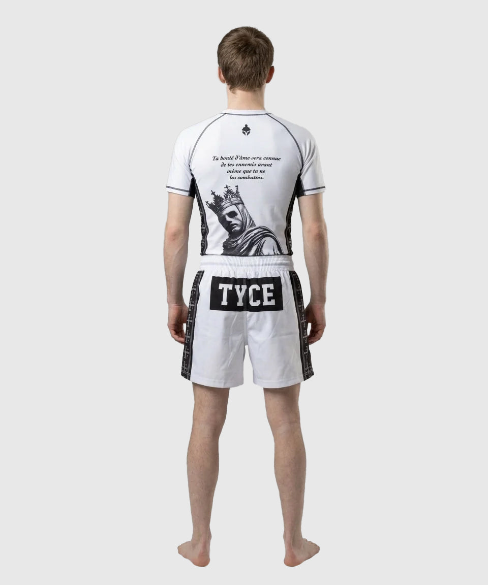 TYCE CULTURE OF WAR Baldwin IV Fight Shorts - White