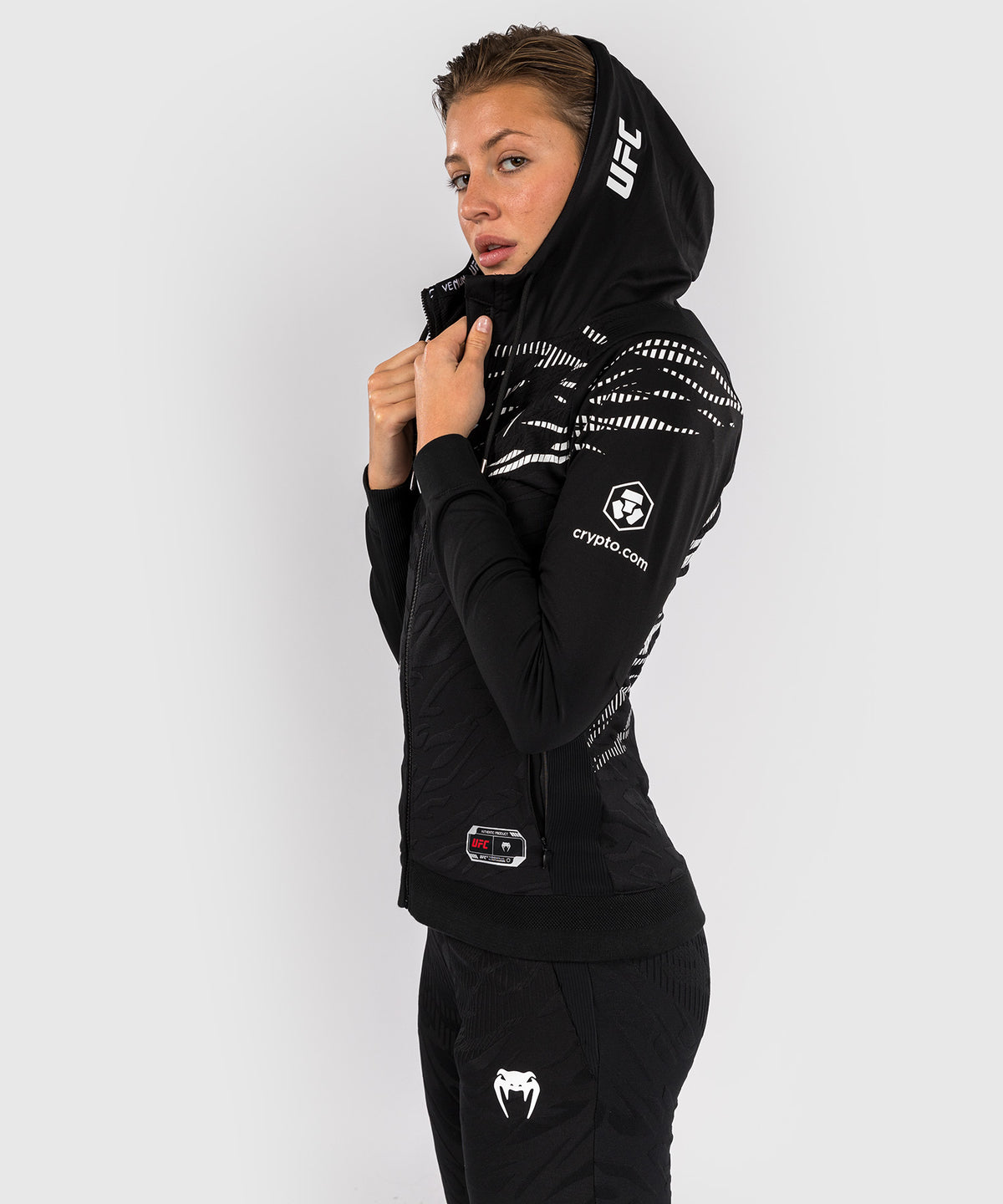 Sweatshirt à Capuche pour Femmes UFC Fusion by Venum Authentic Fight Night - Noir