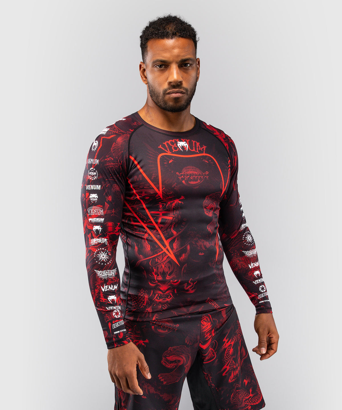 Venum 20th Anniversary Long Sleeve Rashguard - Black/Red