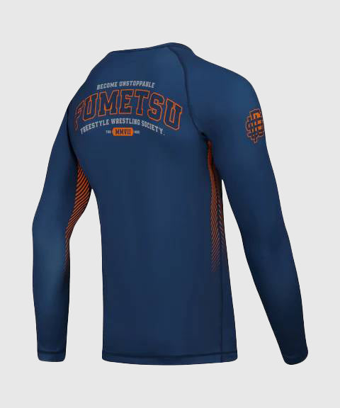 Fumetsu Varsity Langarm-Rashguard - Marineblau