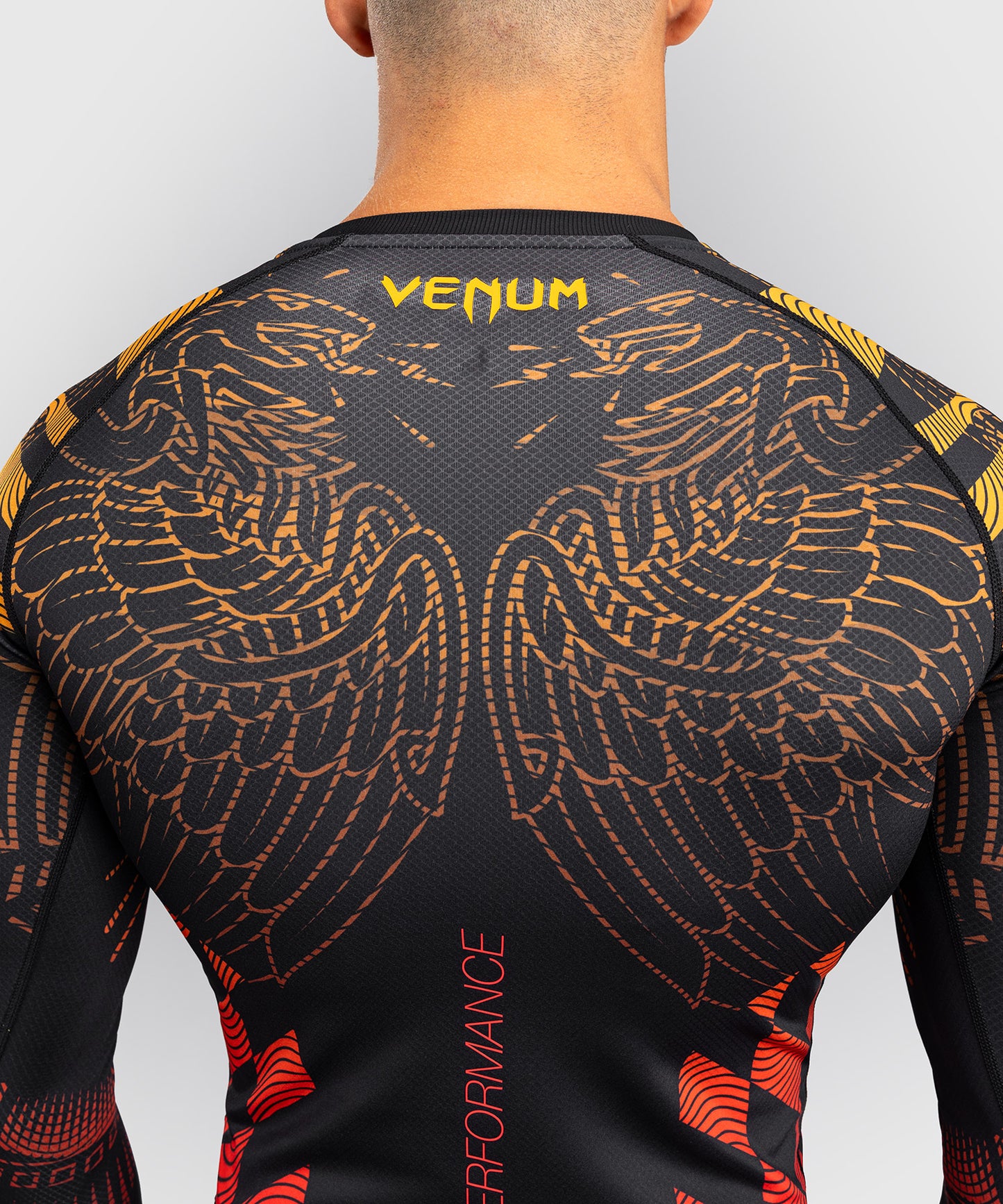 Venum Quetzal Fury Rashguard a Maniche Lunghe - Nero/Rosso Fury/Arancione