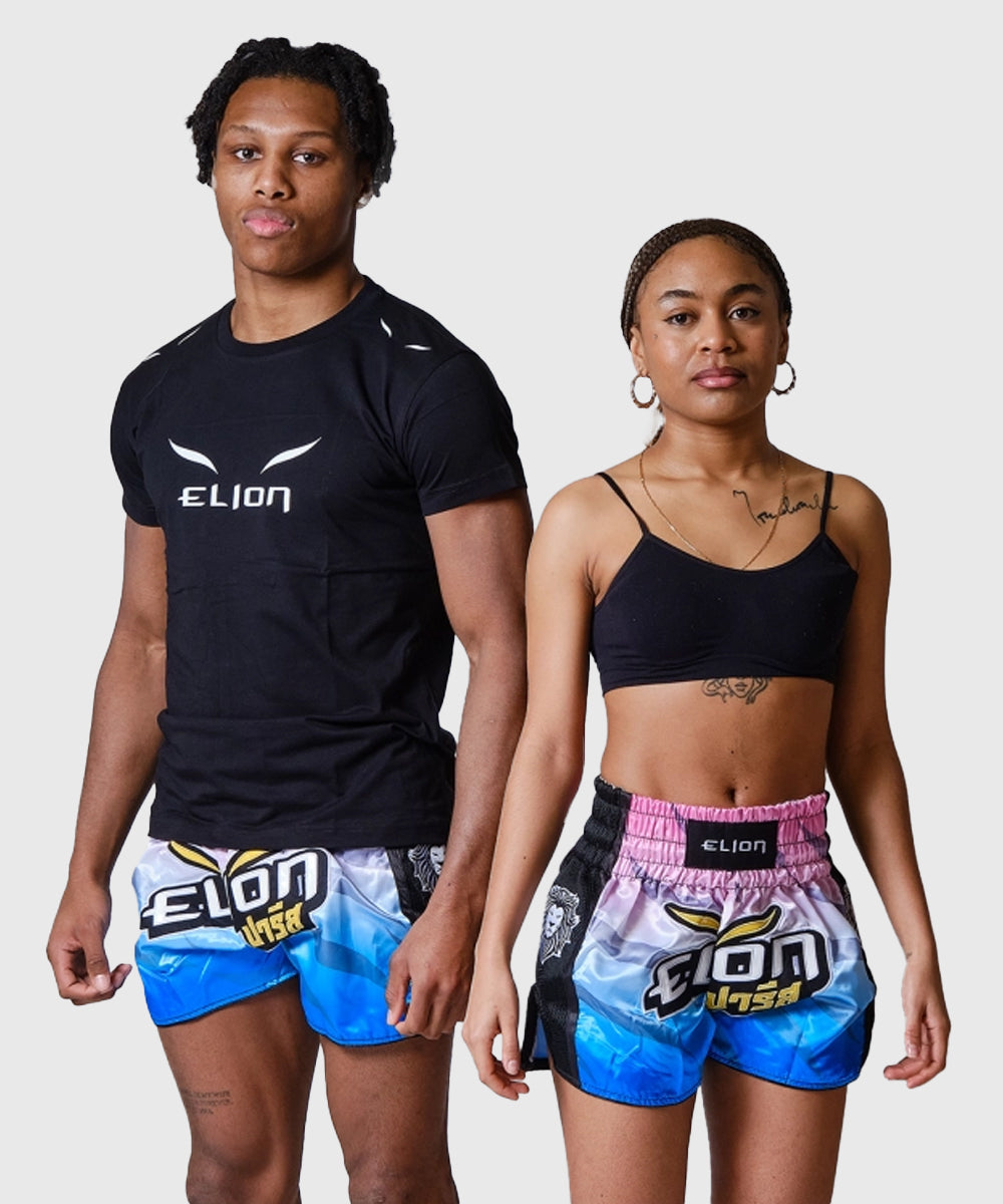 Elion Raja Muay Thai Shorts - Rosa/Blau