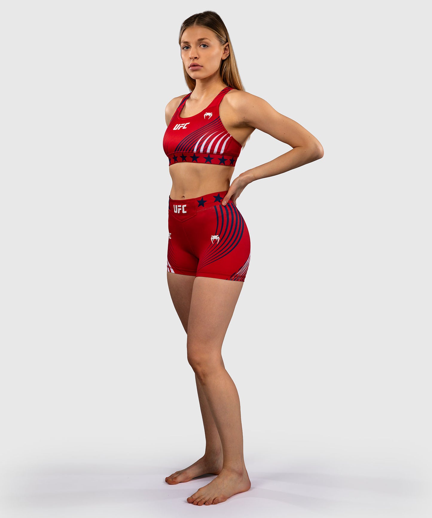 Official UFC Freedom 250 by Venum Authentic Short Vale Tudo coupe courte pour femme - Rouge