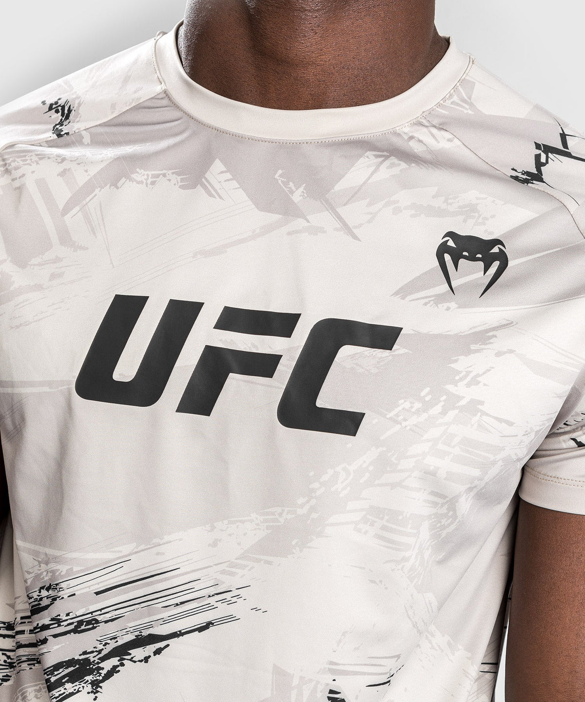 Men's UFC Venum Authentic Fight Week 2.0 Dry Tech- Short Sleeve T-Shirt - Sand
