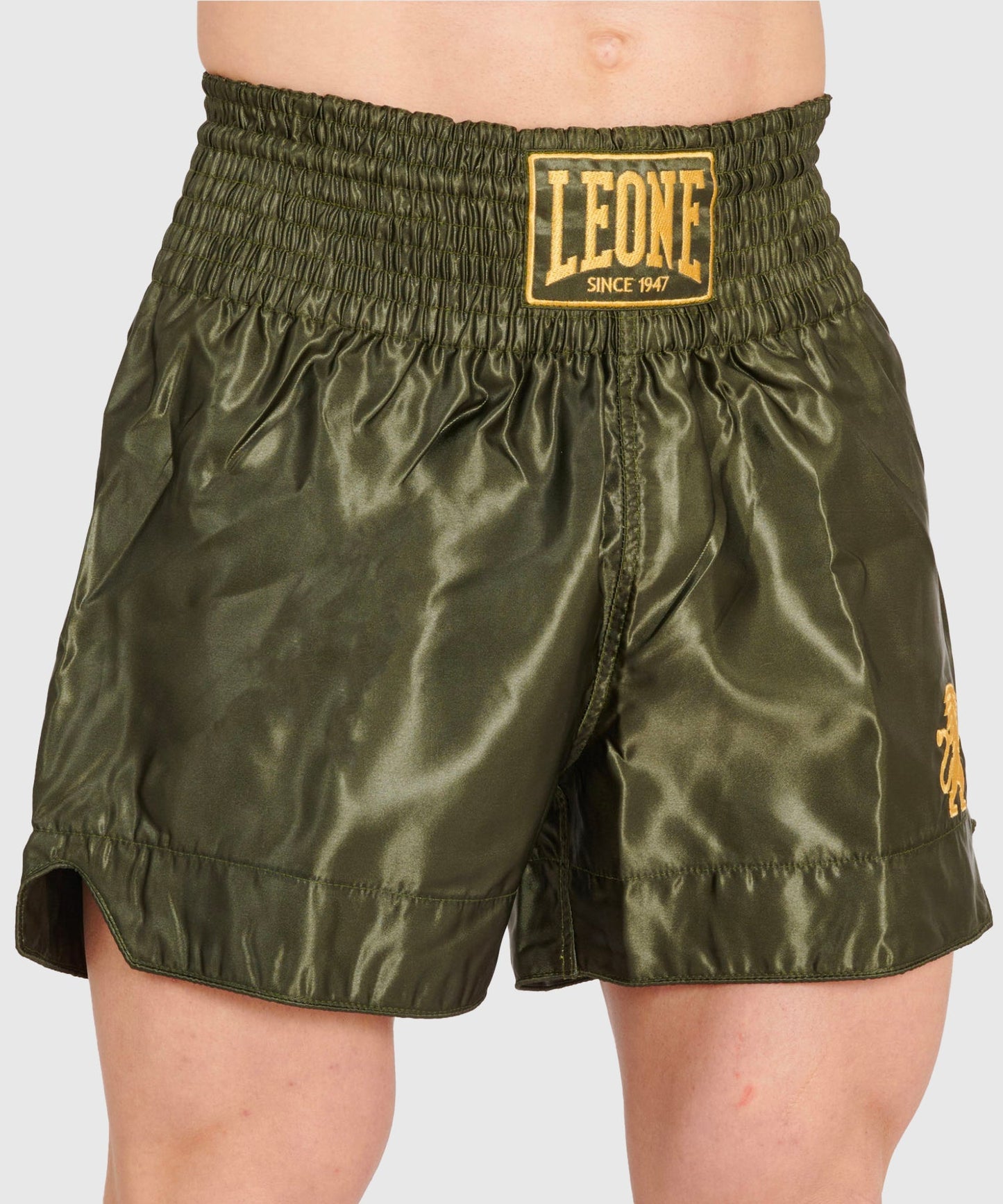 Leone Basic Pantalones de Muay Thai - Caqui