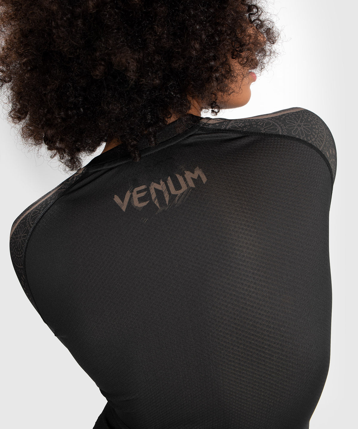 Venum Donna Santa Muerte Dark Side - Rashguard maniche lunghe - Nero/Marrone
