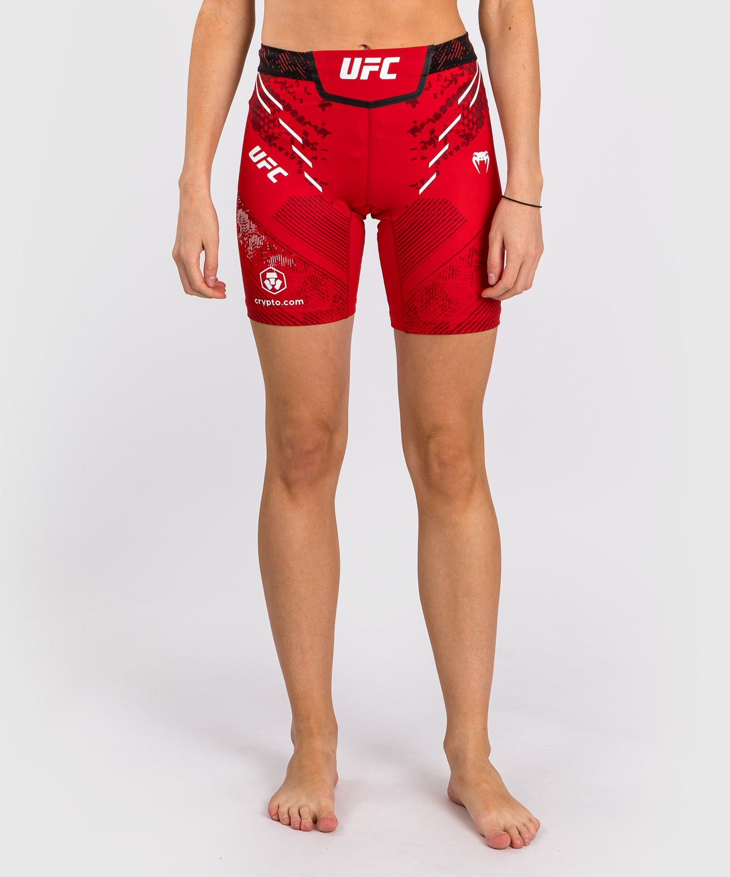 Kompressionsshorts Long Fit für Frauen UFC Adrenaline by Venum Authentic Fight Night - Rot
