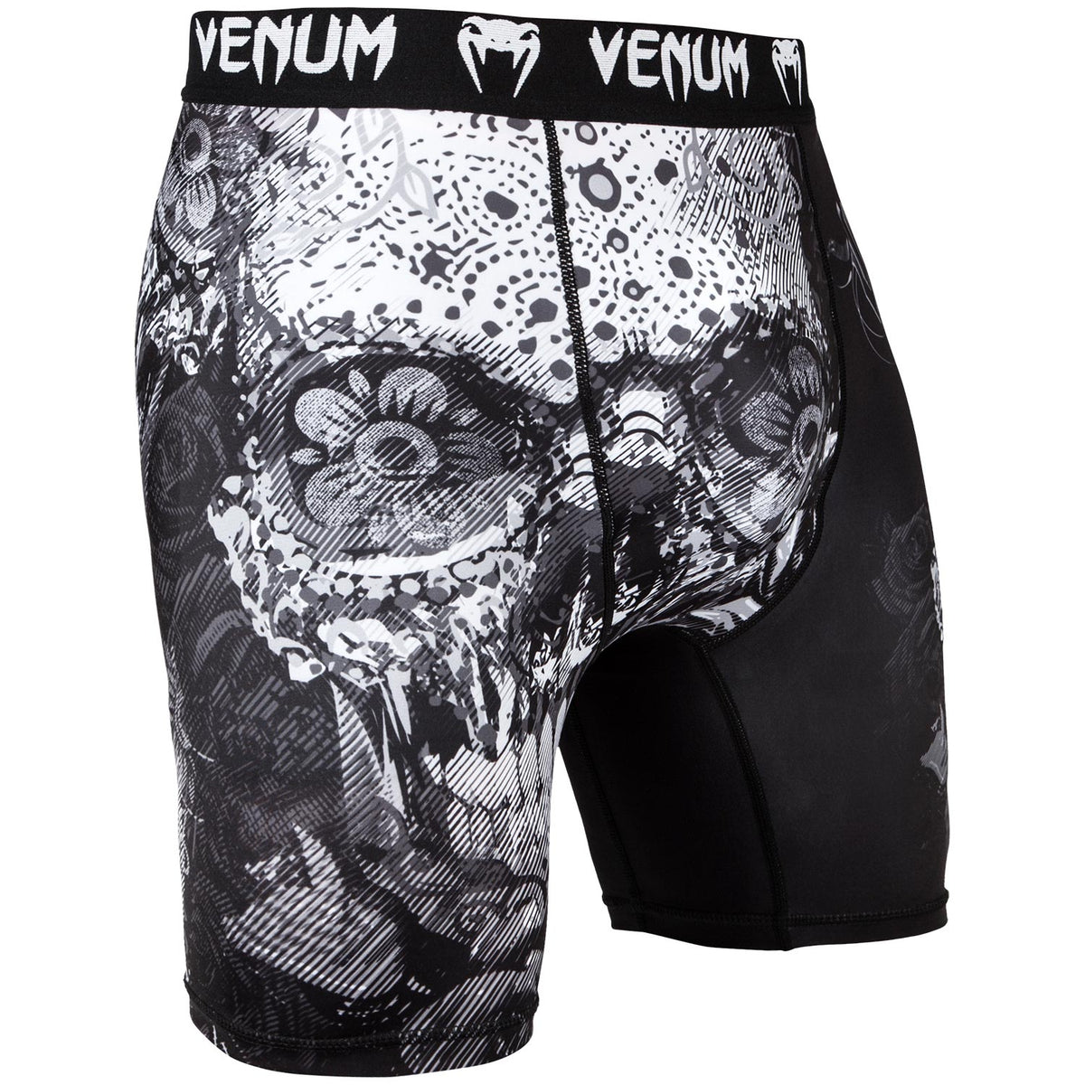 Venum Santa Muerte 3.0 Compression Shorts - Black/White
