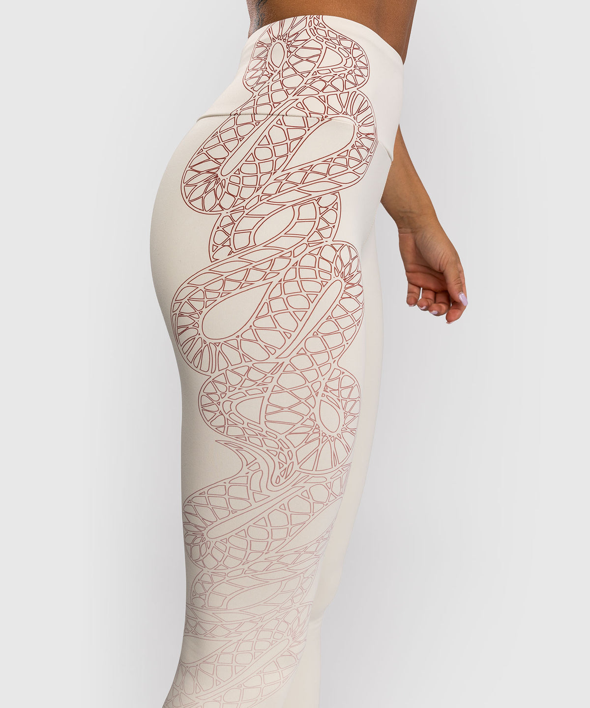 Venum Serpenti Damen Leggings – Elfenbein/Burgunder