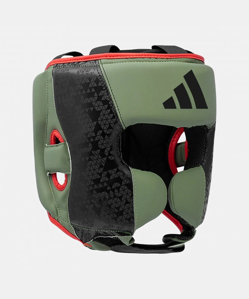 Adidas Hybrid Combat 50 Casco de Boxeo - Caqui/Negro