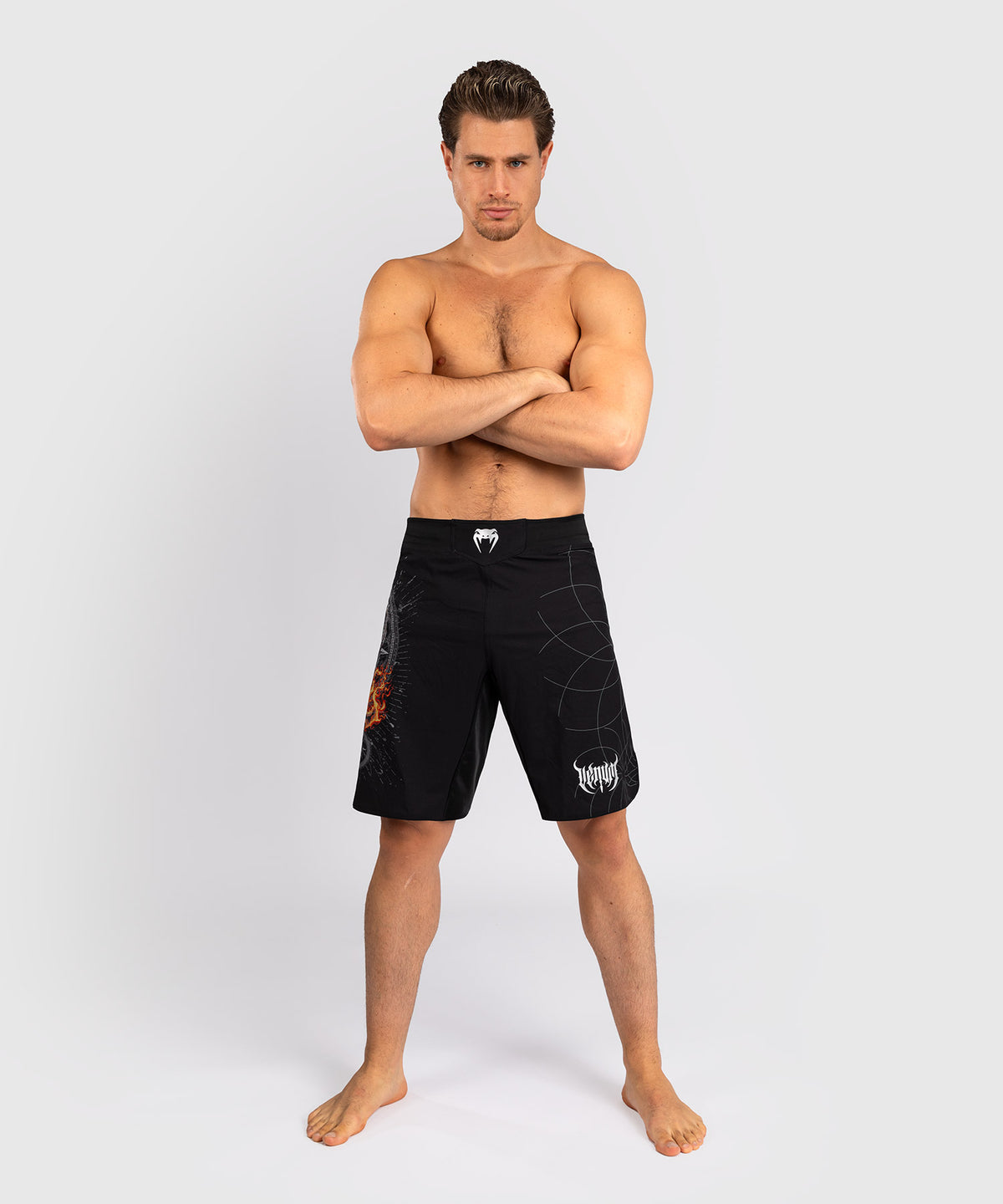Short de combat Venum Gladiator 5.0 - Noir/Argent